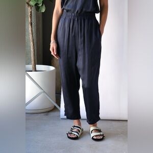 Nili Lotan Safi Satin Drop Crotch Pants Size Small Rayon Sapphire color NEW NWT